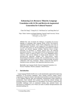 Enhancing Low-Resource Minority Language Translation with LLMs and Retrieval-Augmented Generation for Cultural Nuances