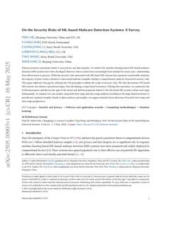 On the Security Risks of ML-based Malware Detection Systems: A Survey