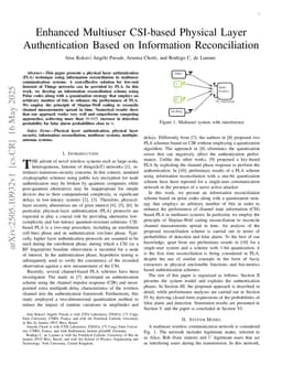 Enhanced Multiuser CSI-Based Physical Layer Authentication Based on Information Reconciliation