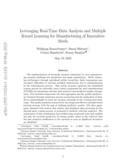 Leveraging Real-Time Data Analysis and Multiple Kernel Learning for Manufacturing of Innovative Steels