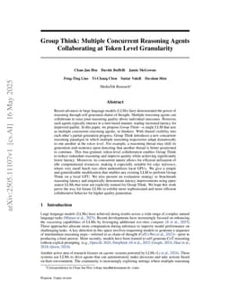 Group Think: Multiple Concurrent Reasoning Agents Collaborating at Token Level Granularity
