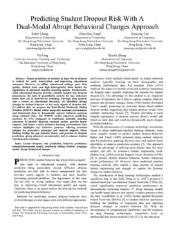 Predicting Student Dropout Risk With A Dual-Modal Abrupt Behavioral Changes Approach