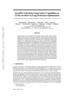 SoLoPO: Unlocking Long-Context Capabilities in LLMs via Short-to-Long Preference Optimization