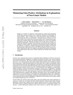 Minimizing False-Positive Attributions in Explanations of Non-Linear Models