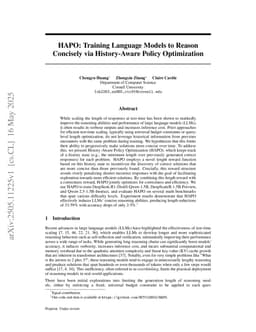 HAPO: Training Language Models to Reason Concisely via History-Aware Policy Optimization