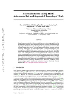 Search and Refine During Think: Autonomous Retrieval-Augmented Reasoning of LLMs