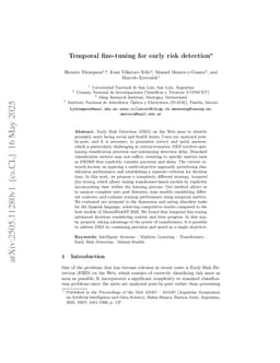 Temporal fine-tuning for early risk detection