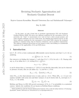 Revisiting Stochastic Approximation and Stochastic Gradient Descent