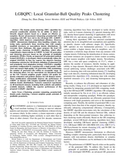 LGBQPC: Local Granular-Ball Quality Peaks Clustering