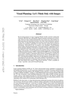 Visual Planning: Let's Think Only with Images