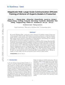 MegaScale-MoE: Large-Scale Communication-Efficient Training of Mixture-of-Experts Models in Production