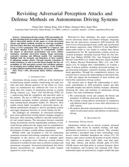 Revisiting Adversarial Perception Attacks and Defense Methods on Autonomous Driving Systems