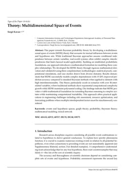 Theory: Multidimensional Space of Events