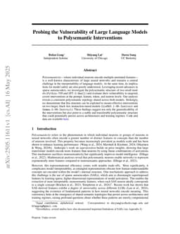 Probing the Vulnerability of Large Language Models to Polysemantic Interventions