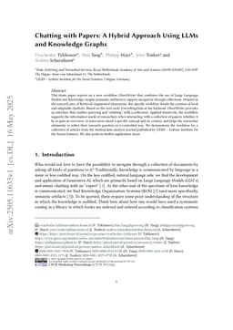 Chatting with Papers: A Hybrid Approach Using LLMs and Knowledge Graphs