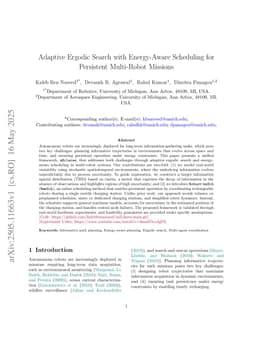Adaptive Ergodic Search with Energy-Aware Scheduling for Persistent Multi-Robot Missions