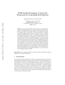 DMN-Guided Prompting: A Low-Code Framework for Controlling LLM Behavior