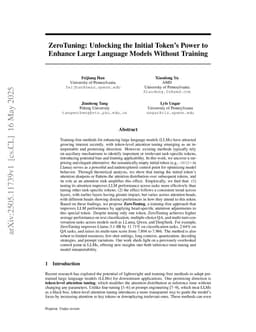 ZeroTuning: Unlocking the Initial Token's Power to Enhance Large Language Models Without Training