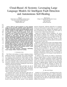 Cloud-Based AI Systems: Leveraging Large Language Models for Intelligent Fault Detection and Autonomous Self-Healing