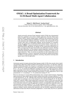 OMAC: A Broad Optimization Framework for LLM-Based Multi-Agent Collaboration