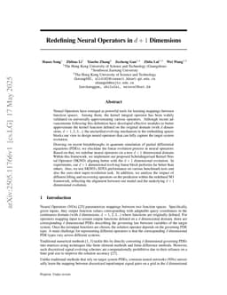 Redefining Neural Operators in $d+1$ Dimensions