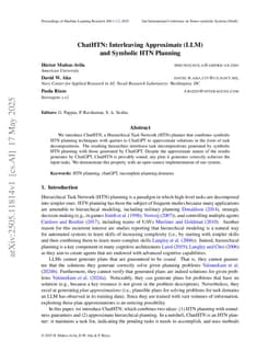 ChatHTN: Interleaving Approximate (LLM) and Symbolic HTN Planning