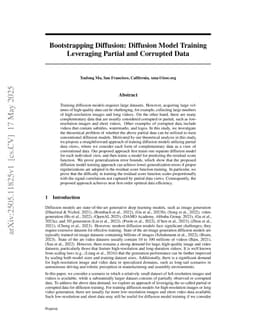 Bootstrapping Diffusion: Diffusion Model Training Leveraging Partial and Corrupted Data