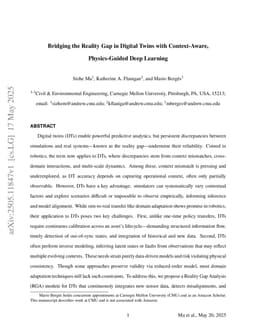 Bridging the Reality Gap in Digital Twins with Context-Aware, Physics-Guided Deep Learning