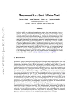 Measurement Score-Based Diffusion Model