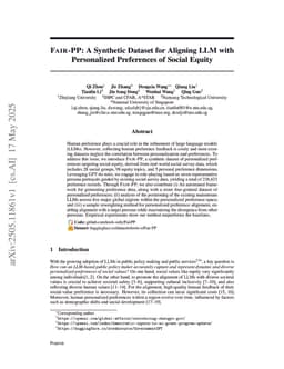 Fair-PP: A Synthetic Dataset for Aligning LLM with Personalized Preferences of Social Equity