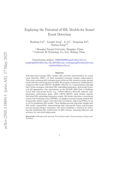 Exploring the Potential of SSL Models for Sound Event Detection