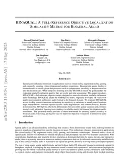 BINAQUAL: A Full-Reference Objective Localization Similarity Metric for Binaural Audio