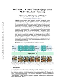 OneTwoVLA: A Unified Vision-Language-Action Model with Adaptive Reasoning