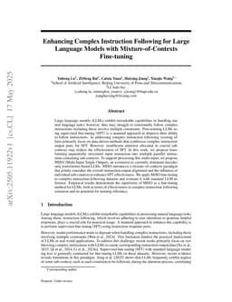Enhancing Complex Instruction Following for Large Language Models with Mixture-of-Contexts Fine-tuning