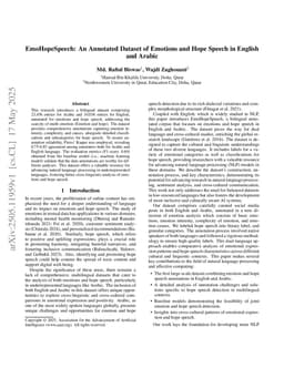 EmoHopeSpeech: An Annotated Dataset of Emotions and Hope Speech in English