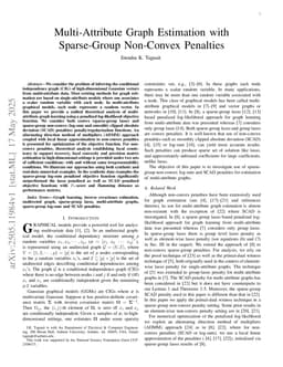Multi-Attribute Graph Estimation with Sparse-Group Non-Convex Penalties