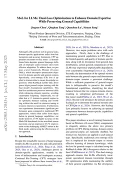 MoL for LLMs: Dual-Loss Optimization to Enhance Domain Expertise While Preserving General Capabilities