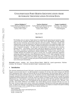 Unsupervised Port Berth Identification from Automatic Identification System Data