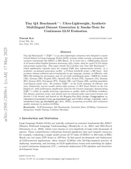 Tiny QA Benchmark++: Ultra-Lightweight, Synthetic Multilingual Dataset Generation & Smoke-Tests for Continuous LLM Evaluation