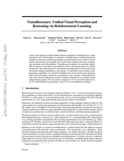VisionReasoner: Unified Visual Perception and Reasoning via Reinforcement Learning