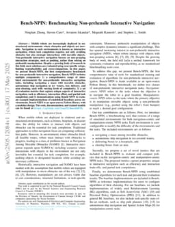 Bench-NPIN: Benchmarking Non-prehensile Interactive Navigation