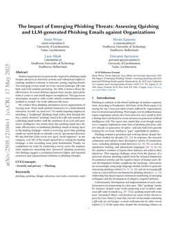The Impact of Emerging Phishing Threats: Assessing Quishing and LLM-generated Phishing Emails against Organizations