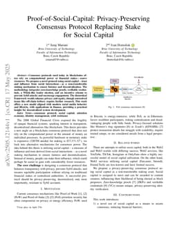 Proof-of-Social-Capital: Privacy-Preserving Consensus Protocol Replacing Stake for Social Capital