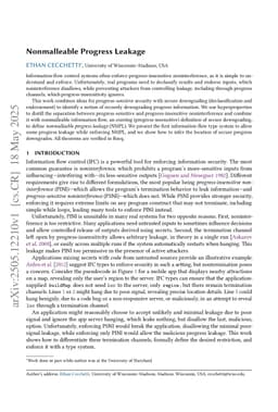 Nonmalleable Progress Leakage