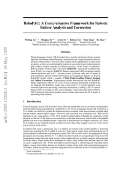 RoboFAC: A Comprehensive Framework for Robotic Failure Analysis and Correction
