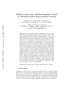 PRETI: Patient-Aware Retinal Foundation Model via Metadata-Guided Representation Learning
