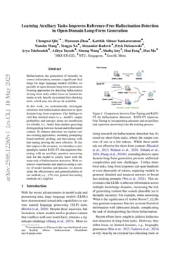 Learning Auxiliary Tasks Improves Reference-Free Hallucination Detection in Open-Domain Long-Form Generation