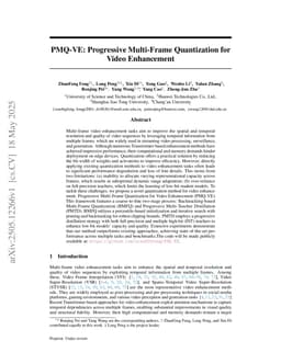 PMQ-VE: Progressive Multi-Frame Quantization for Video Enhancement