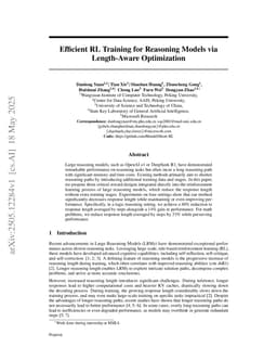 Efficient RL Training for Reasoning Models via Length-Aware Optimization