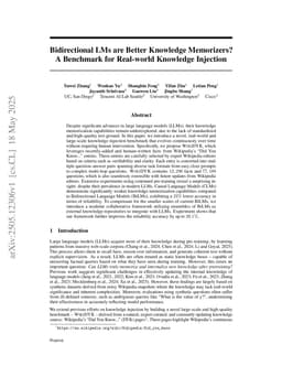 Bidirectional LMs are Better Knowledge Memorizers? A Benchmark for Real-world Knowledge Injection